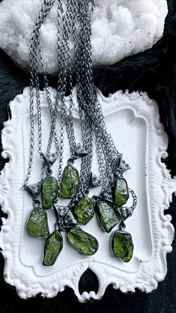Celestial Peridot Necklace in Silver and 14k – Stefanie Sheehan