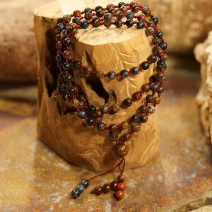 Pietersite Mala • Pietersite Necklace • Gift for Him • Pietersite Beaded Necklace • Men's Mala Necklace • Gemstone Mala • 5.8mm • 3682 | Natural genuine Gemstone necklaces. Buy crystal jewelry, handmade handcrafted artisan jewelry for women.  Unique handmade gift ideas. #jewelry #beadednecklaces #beadedjewelry #gift #shopping #handmadejewelry #fashion #style #product #necklaces #affiliate #ad