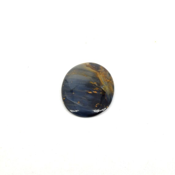 Pietersite Cabochon | Round Flat Back Cabochon | 25mm X 35mm - 5mm Dome Height | Ooak Natural Gemstone Cabochon