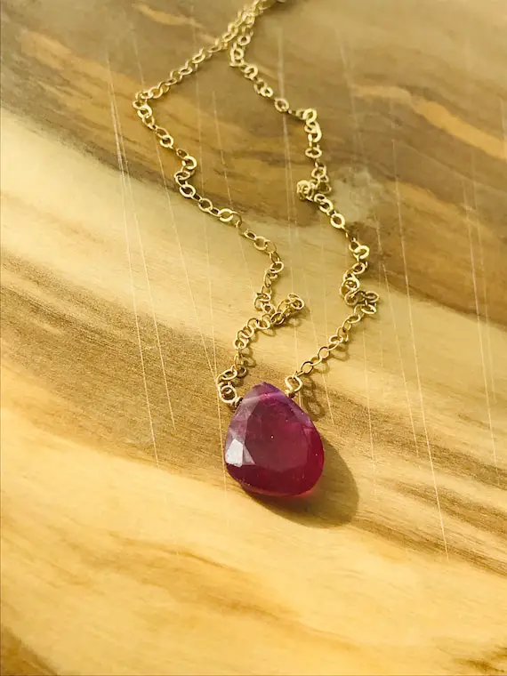Sapphire Necklace Pink Sapphire Necklace Gemstone Necklace Natural Sapphire Necklace September Birthstone Genuine Sapphire Gift For Her