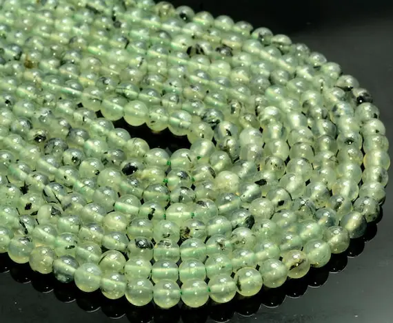 6mm Green Prehnite Gemstone Grade A Round Beads 15.5 Inch Full Strand Bulk Lot 1,2,6,12 And 50 (80007375-a258)