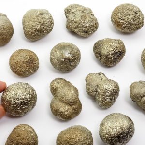 ONE Pyrite crystal natural raw stone from China "fools gold" mineral specimen round rough structure minerals | Natural genuine stones & crystals in various shapes & sizes. Buy raw cut, tumbled, or polished gemstones for making jewelry or crystal healing energy vibration raising reiki stones. #crystals #gemstones #crystalhealing #crystalsandgemstones #energyhealing #affiliate #ad