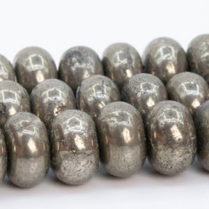 Shop Pyrite Rondelle Beads! 8x5MM Copper Pyrite Beads Grade AAA Natural Gemstone Rondelle Loose Beads 15.5" / 7.5" Bulk Lot Options(102141) | Natural genuine rondelle Pyrite beads for beading and jewelry making.  #jewelry #beads #beadedjewelry #diyjewelry #jewelrymaking #beadstore #beading #affiliate #ad