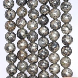 Shop Pyrite Round Beads! 6mm Iron Pyrite With Intrusion Gemstone Silver Black Round 6mm Loose Beads 15.5 inch Full Strand (90114696-416) | Natural genuine round Pyrite beads for beading and jewelry making.  #jewelry #beads #beadedjewelry #diyjewelry #jewelrymaking #beadstore #beading #affiliate #ad