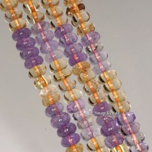 Shop Quartz Crystal Rondelle Beads! 8x4mm Mix Quartz Gemstone Rondelle Loose Beads 7.5 inch Half Strand LOT 1,2 and 6 (90144179-B32-561) | Natural genuine rondelle Quartz beads for beading and jewelry making.  #jewelry #beads #beadedjewelry #diyjewelry #jewelrymaking #beadstore #beading #affiliate #ad