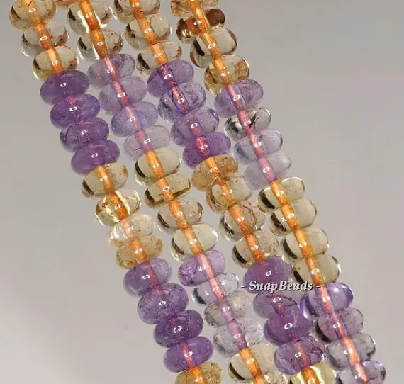 8x4mm Mix Quartz Gemstone Rondelle Loose Beads 7.5 Inch Half Strand Lot 1,2 And 6 (90144179-b32-561)