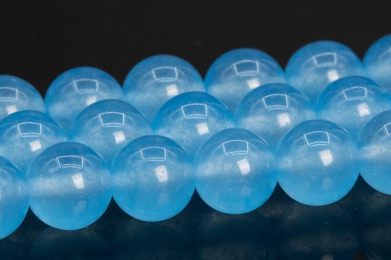 8mm Quartz Beads Water Blue Grade Aaa Natural Gemstone Round Loose Beads 15"/7.5" Bulk Lot Options (111305)