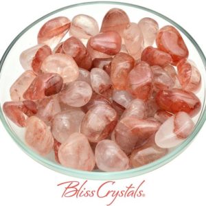 Shop Tumbled Quartz Crystals & Pocket Stones! 1 Red Hematoid QUARTZ Tumbled Stone, Light Red, Grade A #RQ36 | Natural genuine stones & crystals in various shapes & sizes. Buy raw cut, tumbled, or polished gemstones for making jewelry or crystal healing energy vibration raising reiki stones. #crystals #gemstones #crystalhealing #crystalsandgemstones #energyhealing #affiliate #ad