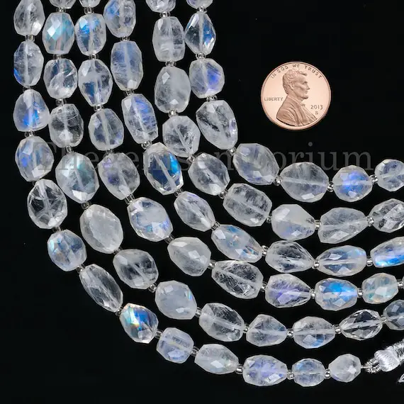 Rainbow Moonstone Faceted Fancy Nuggets Beads, 6x7-9x12mm Rainbow Moonstone Beads, Moonstone Beads, Fmoonstone Beads, Nugget Fancy Beads