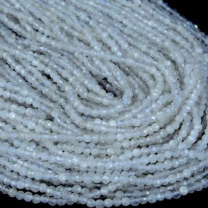 Shop Rainbow Moonstone Faceted Beads! 2MM  Rainbow Moonstone Gemstone Grade AAA Micro Faceted Round Beads 15.5 inch Full Strand BULK LOT 1,2,6,12 and 50 (80008853-P11) | Natural genuine faceted Rainbow Moonstone beads for beading and jewelry making.  #jewelry #beads #beadedjewelry #diyjewelry #jewelrymaking #beadstore #beading #affiliate #ad