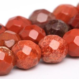 4MM Red Jasper Beads Grade AA Genuine Natural Gemstone Faceted Round Loose Beads 15" / 7.5" Bulk Lot Options (100765) | Natural genuine faceted Red Jasper beads for beading and jewelry making.  #jewelry #beads #beadedjewelry #diyjewelry #jewelrymaking #beadstore #beading #affiliate #ad