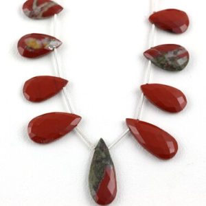 Shop Red Jasper Necklaces! Natural Red Jasper Gemstone Red Jasper Pear Shape Genuine Red Jasper Faceted Stone Red Jasper Gemstone Jasper Necklace Beads Best Quality | Natural genuine Red Jasper necklaces. Buy crystal jewelry, handmade handcrafted artisan jewelry for women.  Unique handmade gift ideas. #jewelry #beadednecklaces #beadedjewelry #gift #shopping #handmadejewelry #fashion #style #product #necklaces #affiliate #ad