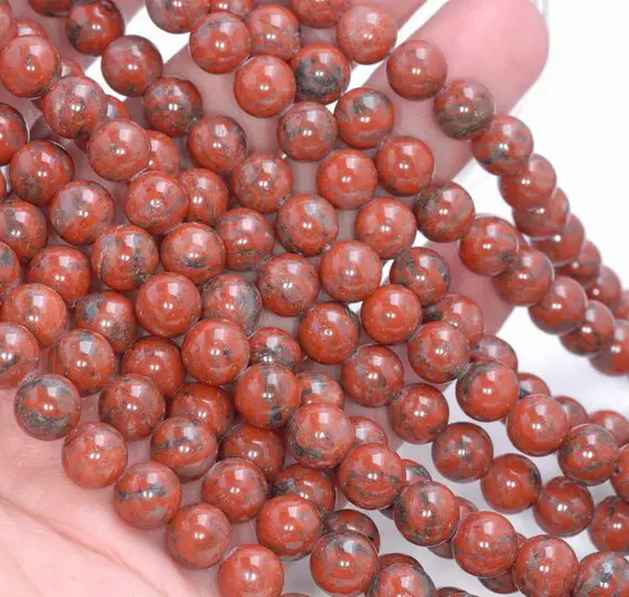 Genuine Natural Red Jasper Gemstone Grade Aa Round 4mm 6mm 8mm 10mm 12mm Loose Beads 15 Inch Full Strand Bulk Lot 1,2,6,12 And 50 (m37)