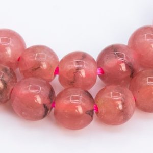 Shop Rhodochrosite Round Beads! Genuine Natural Argentina Rhodochrosite Gemstone Beads 5MM Transparent Red Pink Round AAA Quality Loose Beads (112102) | Natural genuine round Rhodochrosite beads for beading and jewelry making.  #jewelry #beads #beadedjewelry #diyjewelry #jewelrymaking #beadstore #beading #affiliate #ad