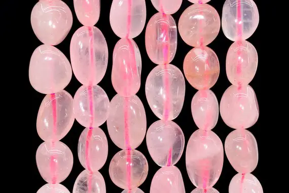 Genuine Natural Madagascar Rose Quartz Gemstone Beads 7-9mm Pink Pebble Nugget Aaa Quality Loose Beads (108412)