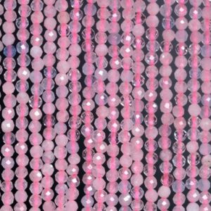 Shop Rose Quartz Faceted Beads! Genuine Natural Beryl Morganite Aquamarine Gemstone Beads 2MM Pink Faceted Round AAA Quality Loose Beads (107185) | Natural genuine faceted Rose Quartz beads for beading and jewelry making.  #jewelry #beads #beadedjewelry #diyjewelry #jewelrymaking #beadstore #beading #affiliate #ad