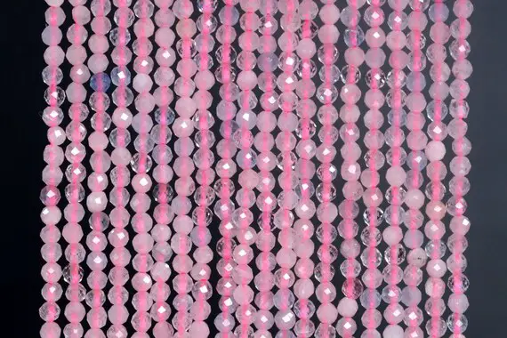 Genuine Natural Beryl Morganite Aquamarine Gemstone Beads 2mm Pink Faceted Round Aaa Quality Loose Beads (107185)