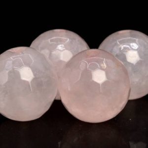 Shop Rose Quartz Faceted Beads! Rose Quartz Gemstone Beads 8MM Pink Micro Faceted Round A Quality Loose Beads (100847) | Natural genuine faceted Rose Quartz beads for beading and jewelry making.  #jewelry #beads #beadedjewelry #diyjewelry #jewelrymaking #beadstore #beading #affiliate #ad