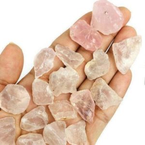 Shop Raw & Rough Rose Quartz Stones! 5 Rose Quartz Crystal (Five Pieces) MINI Raw Rose Quartz Stone – Rough Gemstone Light Pink Shard XXS | Natural genuine stones & crystals in various shapes & sizes. Buy raw cut, tumbled, or polished gemstones for making jewelry or crystal healing energy vibration raising reiki stones. #crystals #gemstones #crystalhealing #crystalsandgemstones #energyhealing #affiliate #ad