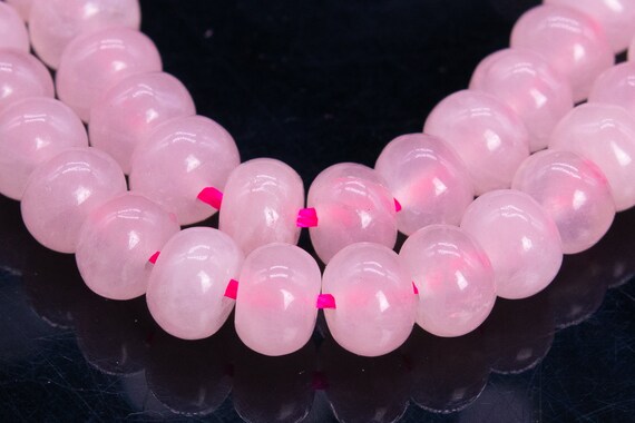 Genuine Natural Rose Quartz Gemstone Beads 6x4mm Pink Rondelle Aa Quality Loose Beads (103418)
