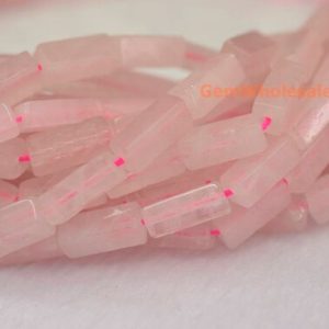 Shop Rose Quartz Shapes! 15.5“ Rose quartz rectangle tubes 4x13mm, red gemstone tube, semi-precious stone Cylinder, natural rose quartz Cylinder | Natural genuine stones & crystals in various shapes & sizes. Buy raw cut, tumbled, or polished gemstones for making jewelry or crystal healing energy vibration raising reiki stones. #crystals #gemstones #crystalhealing #crystalsandgemstones #energyhealing #affiliate #ad
