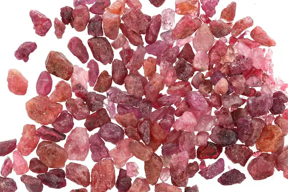 Small Raw Ruby Pieces, Rough Ruby, Genuine Uncut Ruby Crystal, July Birthstone, Healing Crystal, Bulk Raw Gemstone, Nruby001
