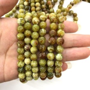 Shop Serpentine Round Beads! Russian Green Serpentine Round Beads Healing Gemstone Loose Beads DIY Jewelry  Making For Bracelet Necklace AAA Quality 6mm 8mm 10mm 12m | Natural genuine round Serpentine beads for beading and jewelry making.  #jewelry #beads #beadedjewelry #diyjewelry #jewelrymaking #beadstore #beading #affiliate #ad