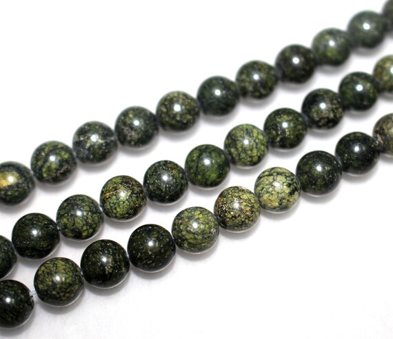 Russian Serpentine Round Beads,4mm 6mm 8mm 10mm 12mm Russian Serpentine Beads, 15 Inch Per Strand, Jewelry Wholesale