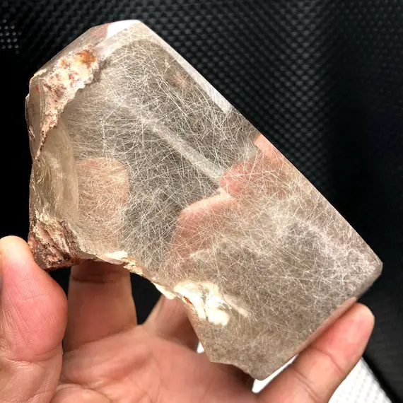 Natural Gray Rutilated Quartz Crystal,stunning Tibetan Himalayan Rough Golden Hair Crystal Decor,chakra Crystal,reiki Healing Decor Gift