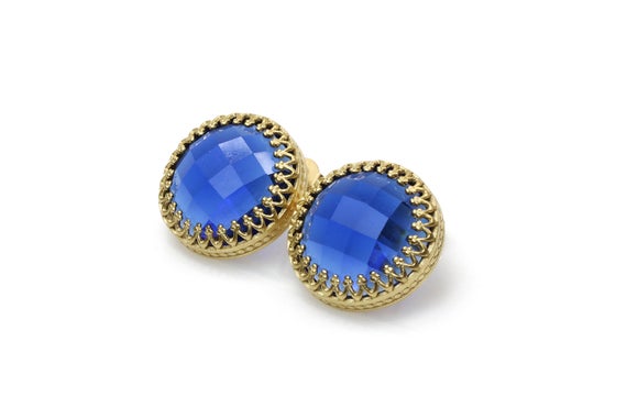 Large Stud Earrings · Statement Earrings · Sapphire Earrings · September Birthstone Earrings · Bridesmaid Gifts Earrings