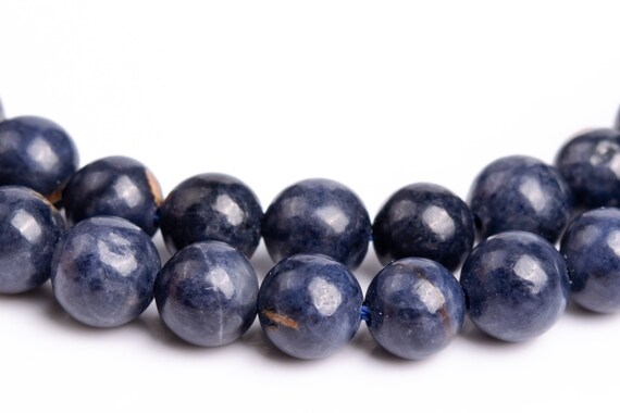 Genuine Natural Sapphire Gemstone Beads 5mm Deep Blue Round A+ Quality Loose Beads (116902)