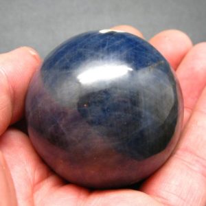 Shop Sapphire Shapes! Genuine Sapphire Corundum Sphere Ball From India – 1271 Carats – 1.9" | Natural genuine stones & crystals in various shapes & sizes. Buy raw cut, tumbled, or polished gemstones for making jewelry or crystal healing energy vibration raising reiki stones. #crystals #gemstones #crystalhealing #crystalsandgemstones #energyhealing #affiliate #ad