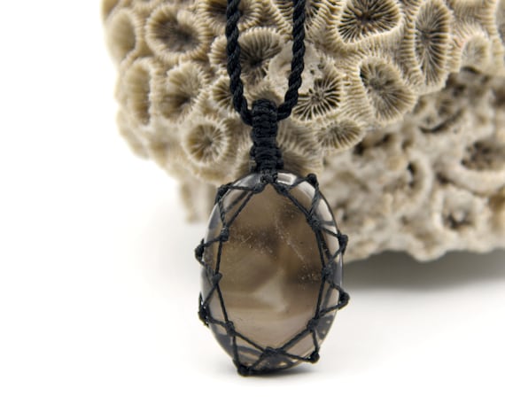 Smokey Quartz Pendant For Women And Men, Natural Crystal Necklace, Smoky Quartz Jewelry, Birthday Gifts For Friend