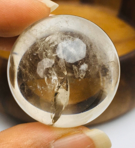 Quartz Crystal Sphere (sp12) Clear Smoky Quartz Crystal Ball Top Quality Natural Quartz Aa Inclusion Polished Tumbled Crystal Orb Ball