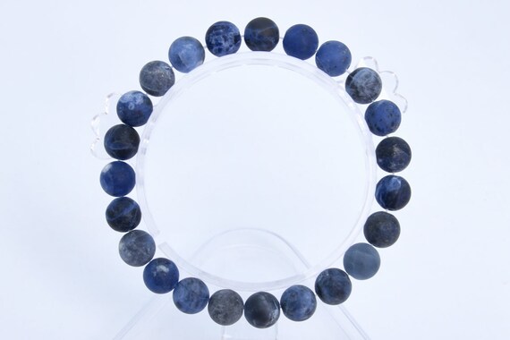 8mm Matte Sodalite Beads Bracelet Grade Aaa Genuine Natural Round Gemstone 7" Bulk Lot Options (106781h-066)