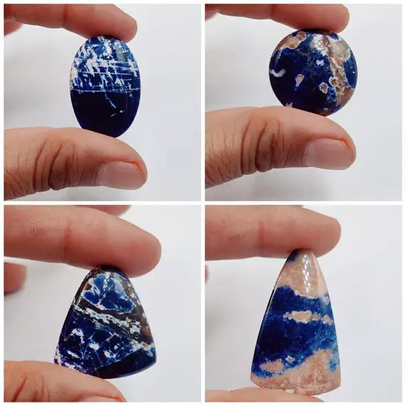 Sodalite  Gemstone, Cabochon, Loose Pendant Stone For Jewelry / Healing Crystal