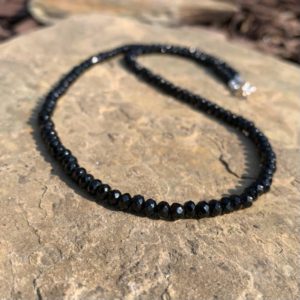 Shop Spinel Necklaces! Spinel Necklace / Spinel Beaded Necklace / Black Necklace | Natural genuine Spinel necklaces. Buy crystal jewelry, handmade handcrafted artisan jewelry for women.  Unique handmade gift ideas. #jewelry #beadednecklaces #beadedjewelry #gift #shopping #handmadejewelry #fashion #style #product #necklaces #affiliate #ad