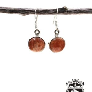 Shop Sunstone Earrings! Genuine Sunstone 925 Sterling Silver Earrings E95 | Natural genuine Sunstone earrings. Buy crystal jewelry, handmade handcrafted artisan jewelry for women.  Unique handmade gift ideas. #jewelry #beadedearrings #beadedjewelry #gift #shopping #handmadejewelry #fashion #style #product #earrings #affiliate #ad