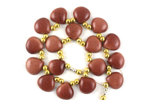 Red Sunstone Smooth Heart Briolettes Beads,sunstone,16-18mm Approx Beads,smooth Sunstone Beads,heart Shape,wholesale Price,11" Long,beads