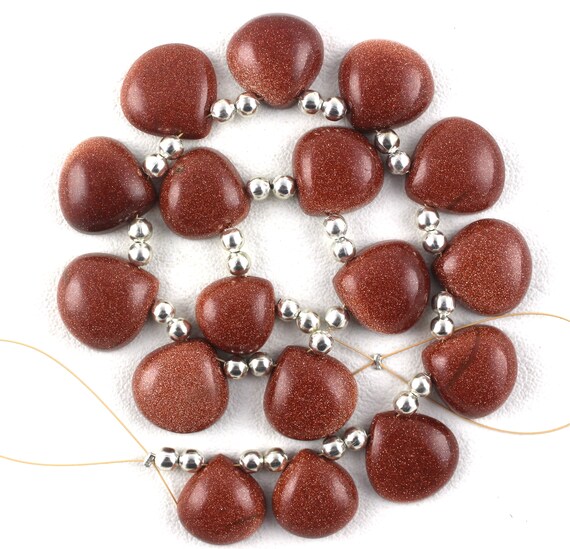 Red Sunstone Smooth Heart Briolettes Beads,sunstone,13-16mm Approx Beads,smooth Sunstone Beads,heart Shape,wholesale Price,10" Long,beads