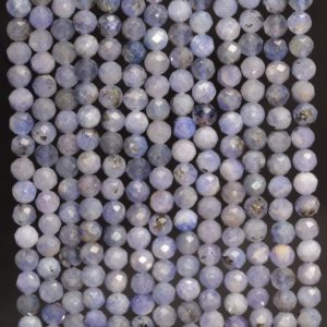 Shop Tanzanite Faceted Beads! 2mm Tanzanite Gemstone Grade AA Micro Faceted Round Beads 15 inch Full Strand (80009114-A260) | Natural genuine faceted Tanzanite beads for beading and jewelry making.  #jewelry #beads #beadedjewelry #diyjewelry #jewelrymaking #beadstore #beading #affiliate #ad