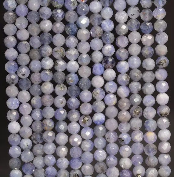 2mm Tanzanite Gemstone Grade Aa Micro Faceted Round Beads 15 Inch Full Strand (80009114-a260)