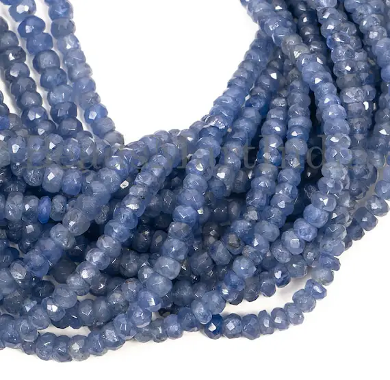 Tanzanite Faceted Rondelle Shape Gemstone Beads, 4-6mm Tanzanite Faceted Beads, Tanzanite Rondelle Shape Aa Quality Beads, Tanzanite Beads