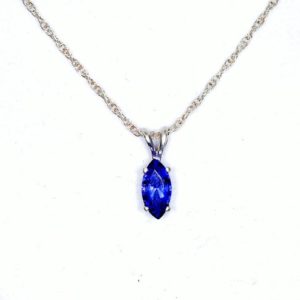 Tanzanite Pendant, Genuine Gemstone, 10×5 Marquise, Set in 925 Sterling Silver with 18inch Chain Included | Natural genuine Array jewelry. Buy crystal jewelry, handmade handcrafted artisan jewelry for women.  Unique handmade gift ideas. #jewelry #beadedjewelry #beadedjewelry #gift #shopping #handmadejewelry #fashion #style #product #jewelry #affiliate #ad