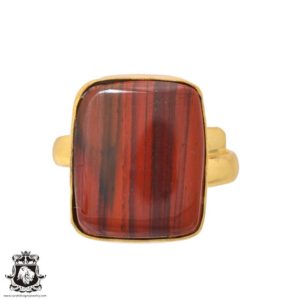 Shop Tiger Eye Rings! Size 10.5 – Size 12 Red Tiger's Eye Ring Meditation Ring 24K Gold Ring GPR946 | Natural genuine Tiger Eye rings, simple unique handcrafted gemstone rings. #rings #jewelry #shopping #gift #handmade #fashion #style #affiliate #ad