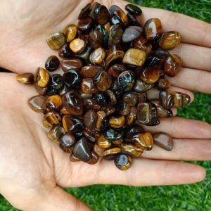 Shop Tumbled Tiger Eye Crystals & Pocket Stones! Tiger's Eye Mini Tumbled Stones 8-12mm | Natural genuine stones & crystals in various shapes & sizes. Buy raw cut, tumbled, or polished gemstones for making jewelry or crystal healing energy vibration raising reiki stones. #crystals #gemstones #crystalhealing #crystalsandgemstones #energyhealing #affiliate #ad