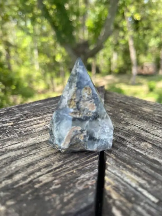 Tourmaline Quartz Point - Top Polished - Reiki Charged  Powerful Energy - Block Negative Energy - Cleansing #11