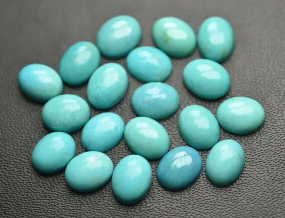 5 Matched Pair,natural Arizona Sleeping Beauty Turquoise Cabochon Shape,size 7x9mm