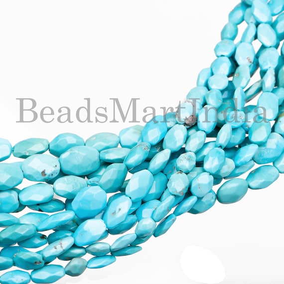 Turquoise Faceted Beads, Turquoise Nuggets Shape Beads, Turquoise Beads, Turquoise Nuggets Shape Faceted Beads, Turquoise Gemstone Beads