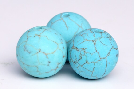 Magnesite Turquoise Beads 10-11mm Matte Mint Blue Round Loose Beads (102870)